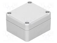 Enclosure: multipurpose; X: 57mm; Y: 63mm; Z: 37mm; ABS; grey; gasket KRADEX