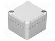 Enclosure: multipurpose; X: 49mm; Y: 51mm; Z: 36mm; ABS; grey; gasket KRADEX