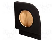 Car loudspeaker enclosure; MDF; black; textil; 250mm; VW; 15l BASSER