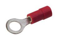 TERMINAL, RING TONGUE, #6, 18AWG, RED