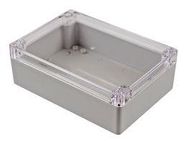 SMALL ENCLOSURE, POLYCARBONATE, GREY/CLR