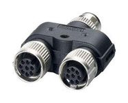 SENSOR SPLITTER, 8P, M12 PLUG-2XM12 RCPT