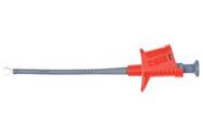 SAFETY PINCER CLIP, 4MM TEST PROBE, RED