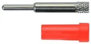 CONNECTOR, BANANA, JACK, 10A, RED, TH