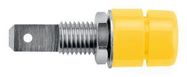 CONNECTOR, BANANA, JACK, 32A, YELLOW, QC