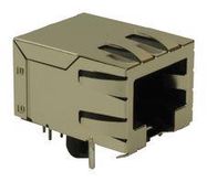 RJ45 CONN, JACK, 8P8C, 1PORT, R/A, THT