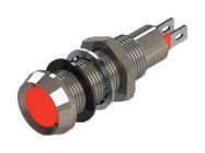 PANEL INDICATOR, RED, 8.1MM, 28VDC