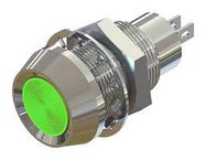 PANEL INDICATOR, GREEN, 12.7MM, 28VDC