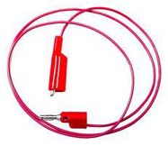 ALLIGATOR CLIP TO BANANA PLUG , RED