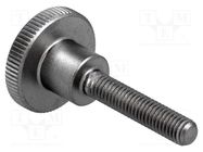 Knob; Ø: 24mm; Ext.thread: M6; 30mm; H: 15mm; stainless steel ELESA+GANTER