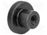 Knob; Ø: 36mm; Int.thread: M10; H: 23mm; steel; DIN 466; knurled ELESA+GANTER