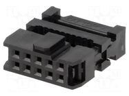 Connector: IDC; plug; female; PIN: 10; IDC; for ribbon cable; 2.54mm CONNFLY