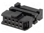 Connector: IDC; plug; female; PIN: 10; IDC; for ribbon cable; 2.54mm CONNFLY
