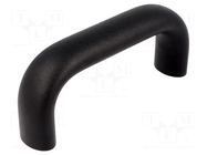 Holder; aluminium; black; H: 55mm; L: 129mm; W: 26mm; handle ELESA+GANTER
