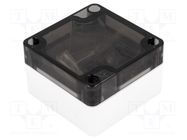 Enclosure: multipurpose; X: 65mm; Y: 65mm; Z: 40mm; 1554; grey; IP66 HAMMOND