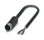 SENSOR CORD, 5P M12 RCPT-FREE END, 5M