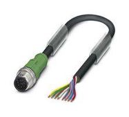 SENSOR CORD, 8P M12 PLUG-FREE END, 10M