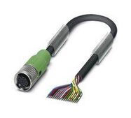 SENSOR CORD, 17P M12 RCPT-FREE END, 5M