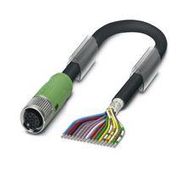 SENSOR CORD, 17P M12 RCPT-FREE END, 5M