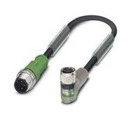 SENSOR CORD, 3P M12 PLUG-M8 R/A RCPT