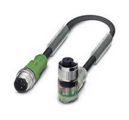 SENSOR CORD, 3P M12 PLUG-M12 R/A RCPT