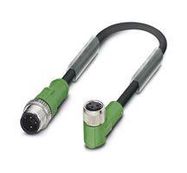 SENSOR CORD, 3P M12 PLUG-M8 R/A RCPT, 3M