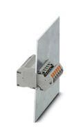 DINRAIL TERMINAL BLOCK, 4WAY, 12AWG, GRY