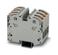 DINRAIL TERMINAL BLOCK, 6WAY, 2AWG, GRY