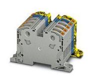 DINRAIL TERMINAL BLOCK, 10WAY, 2AWG