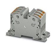 DINRAIL TERMINAL BLOCK, 6WAY, 2AWG, GRY