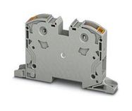 DINRAIL TERMINAL BLOCK, 2WAY, 2AWG, GRY