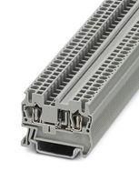 DINRAIL TERMINAL BLOCK, 2WAY, 12AWG, GRY