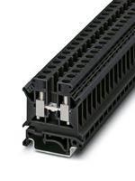 DINRAIL TERMINAL BLOCK, 2WAY, 6AWG, BLK