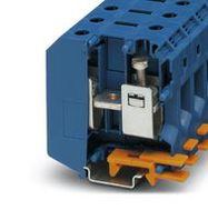 DINRAIL TERMINAL BLOCK, 2WAY, 0AWG, BLU