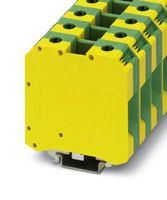 DIN RAIL TB, GROUND, 2WAY, 1/0AWG