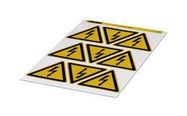 LABEL, WARNING, PVC, BLACK/YELLOW