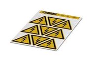 LABEL, WARNING, PVC, BLACK/YELLOW