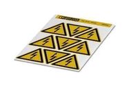 LABEL, WARNING, PVC, BLACK/YELLOW