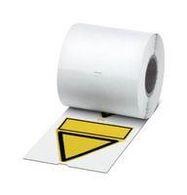 LABEL, PVC, BLACK / YELLOW, 100MMX100MM