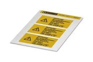 LABEL, WARNING, PVC, BLACK/YELLOW