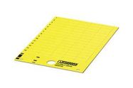 LABEL, PVC, YELLOW, 9MM X 20MM