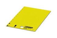 LABEL, PVC, YELLOW, 15MM X 35MM