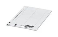 LABEL, PVC, WHITE, 10MM X 40MM