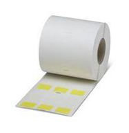 LABEL, PVC, YELLOW, 19MM X 25MM