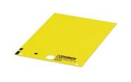 LABEL, POLYESTER, YELLOW, 140MM X 104MM