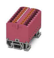 TB, DISTRIBUTION BLOCK, 18P, 12AWG, PINK