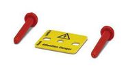 WARNING PLATE, ATT DANGER, 8MM, YEL, TB