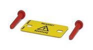 WARNING PLATE, ATT DANGER, 10MM, YEL, TB