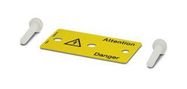 WARNING PLATE, ATT DANGER, 15MM, YEL, TB