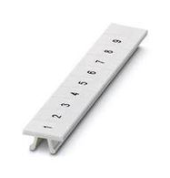 MARKER STRIP, 1 TO 9, 6.2MM, WHITE, TB